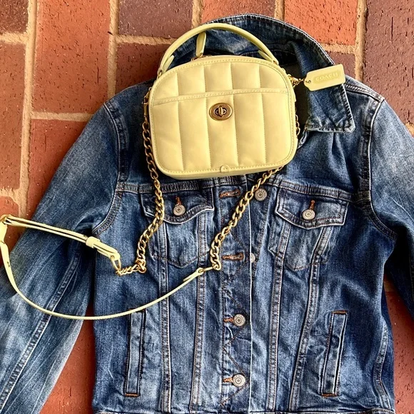 Coach Lunchbox Limited Edition Lime Top Handle Quilted Chain Crossbody Strap - Picture 15 of 16